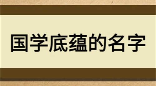 国学底蕴的名字 兔宝宝国学底蕴的名字